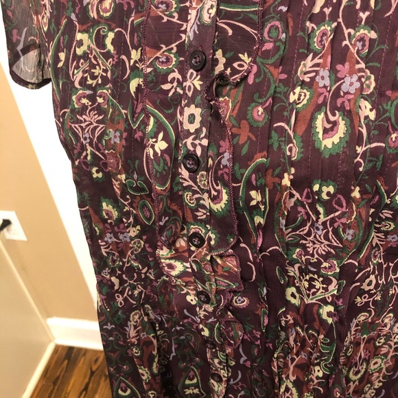 Van Heusen floral print ruffle front blouse - Picture 6 of 7